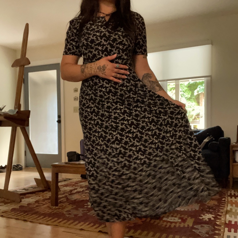 Vintage floral print dress